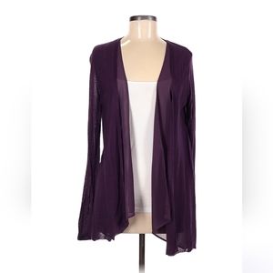 NWT Simply Vera VeraWang Purple Cardigan with Sheer Flowy Layer, Size Small